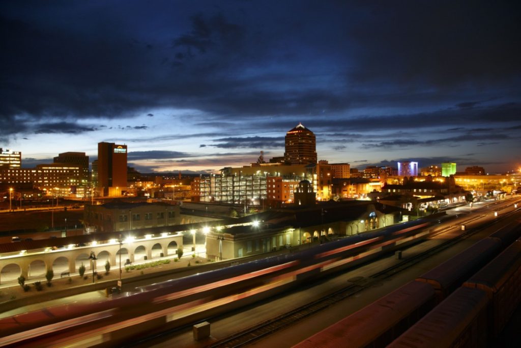 Downtown Albuquerque at night